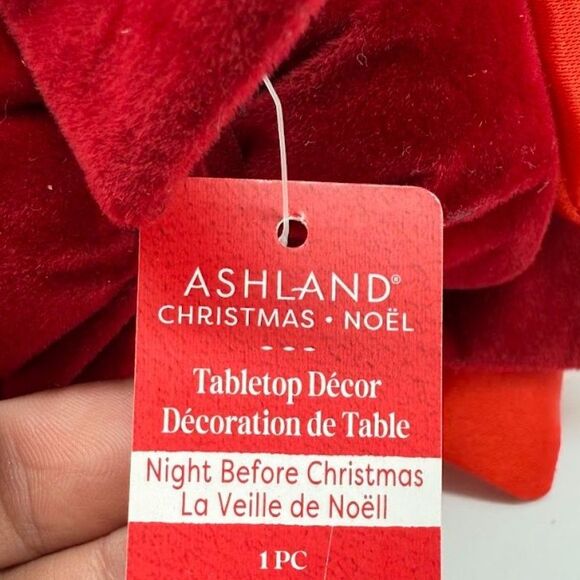 Ashland Christmas noel  tabletop Christmas tree red bows and a gold bow topper - Picture 5 of 7
